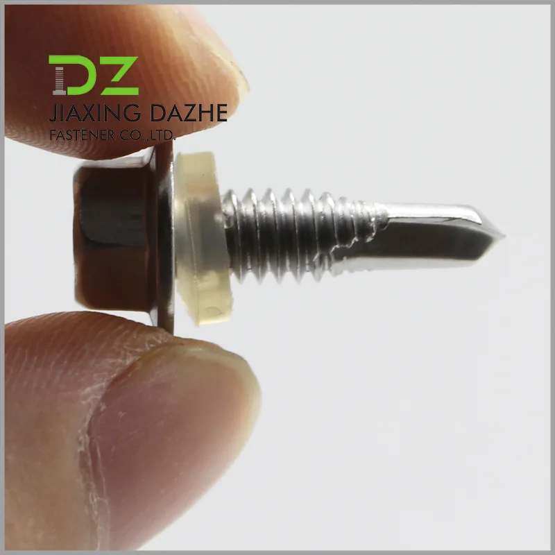 Hex Head Self Drilling Screw With Plastic Washer